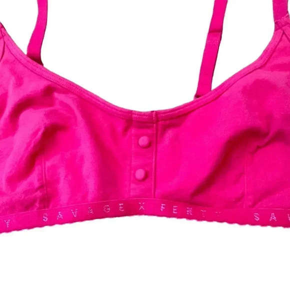 SAVAGE X FENTY COTTON JERSEY BRALETTE PINK SIZE SMALL - Picture 7 of 15